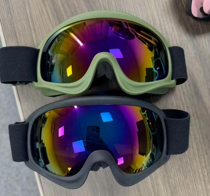 Dizywiee 2-Pack Kids Ski Goggles, Snowboard Goggles for Adult Youth Teens Boys &amp; Girls, Winter Snow Sports Goggles