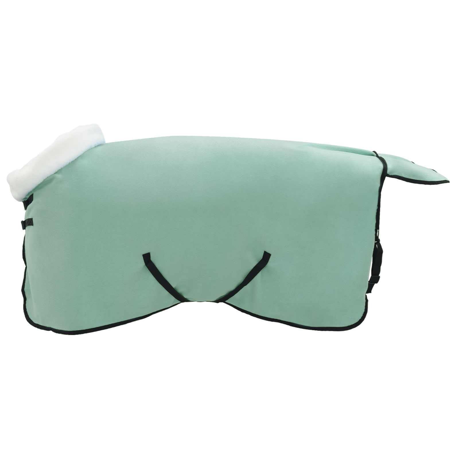 Pferdedecke Dunkelgrün 95 cm Polarfleece, Atmungsaktive Pferdedecke mit verstellbaren Schnallen und Schweifklappe für kalte Tage