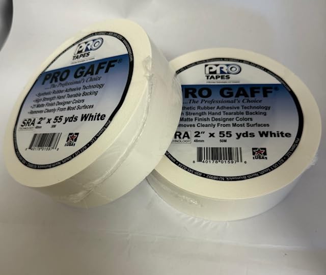 Generic White Pro-Gaff 2"" x55 yds, 2 Roll Pack