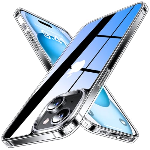 Humixx for iPhone 15 Case Clear [Non-Yellowing] [14 FT Military Drop Protection] Slim Fit Protective Hard Case, Shockproof Bumper Men Women Case for iPhone 15 Phone Case 5G 6.1 Inch - Transparent