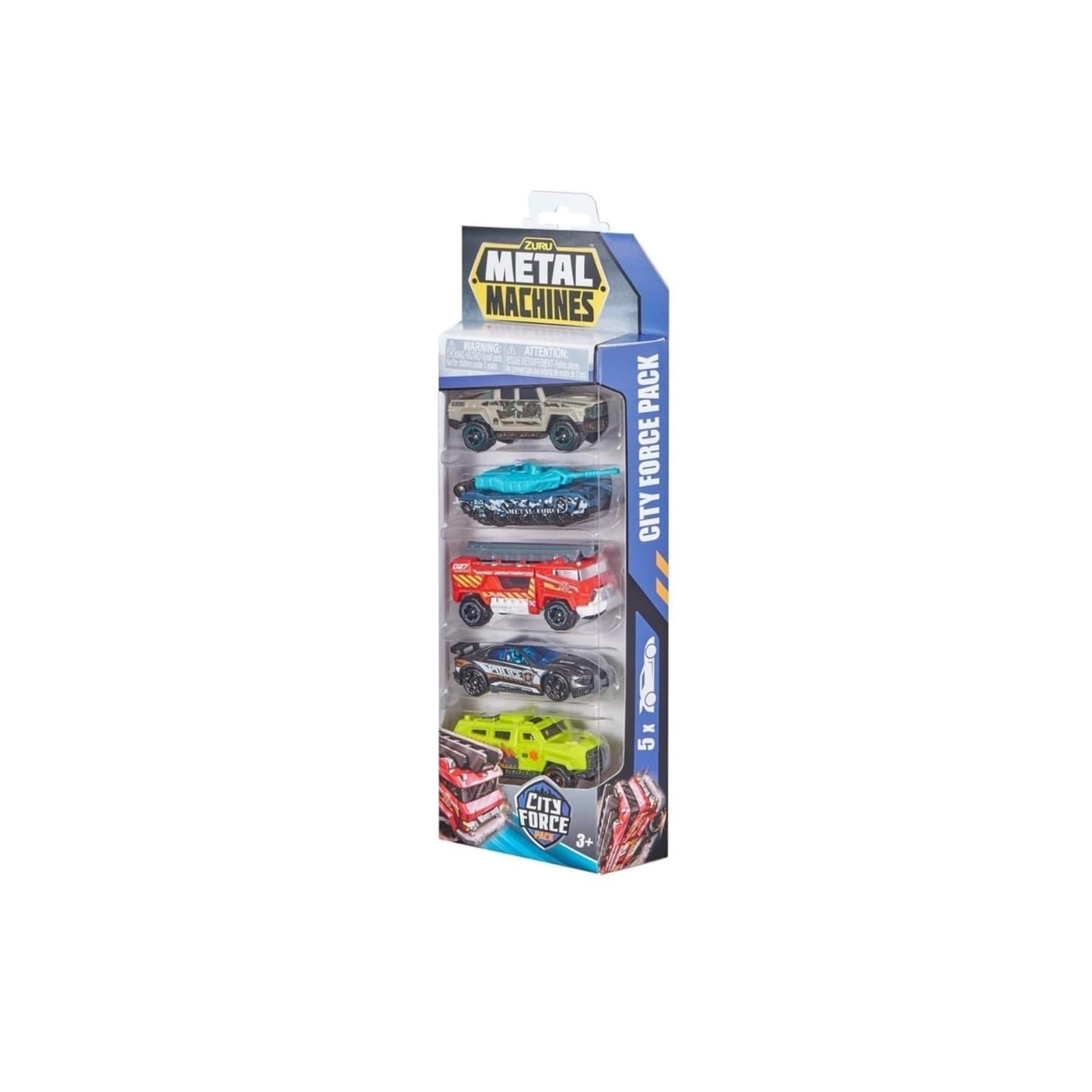 ZURU Metal Machines City Force Car Pack with 5 Cars and for Children from 3 Years - Image 3