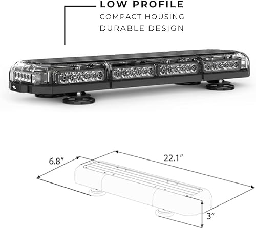 Miniatura 6 de Minibarra de luz de emergencia LED, luces estroboscópicas y magnéticas, luz de advertencia de montaje en el techo para vehículos de emergencia de