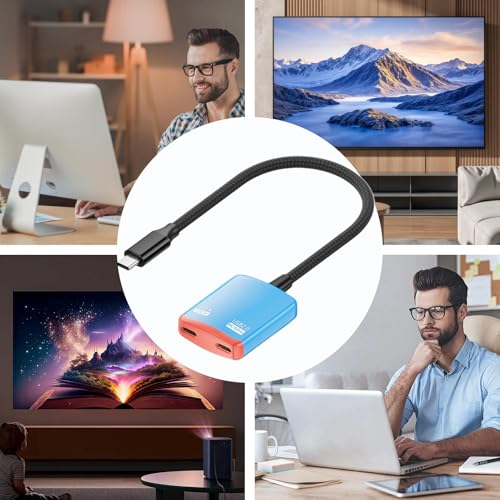 Adaptador tipo C 8K con sistema Plug and Play para transmisión de audio de juego 4
