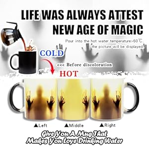 Lihome halloween gifts halloween coffee mug horror movie gifts color changing zombie coffee mugs horror lovers gifts for women men11oz  urban country home decor