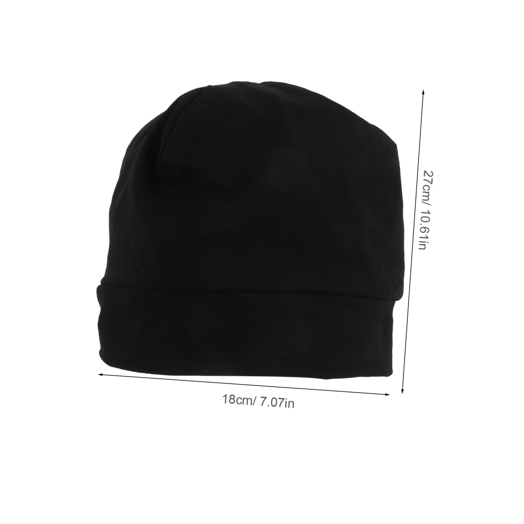 FRCOLOR Cotton Sleep Bonnet Cozy Breathable for Women Men Elderly-Friendly Bonnet Hat for Postpartum Care Black