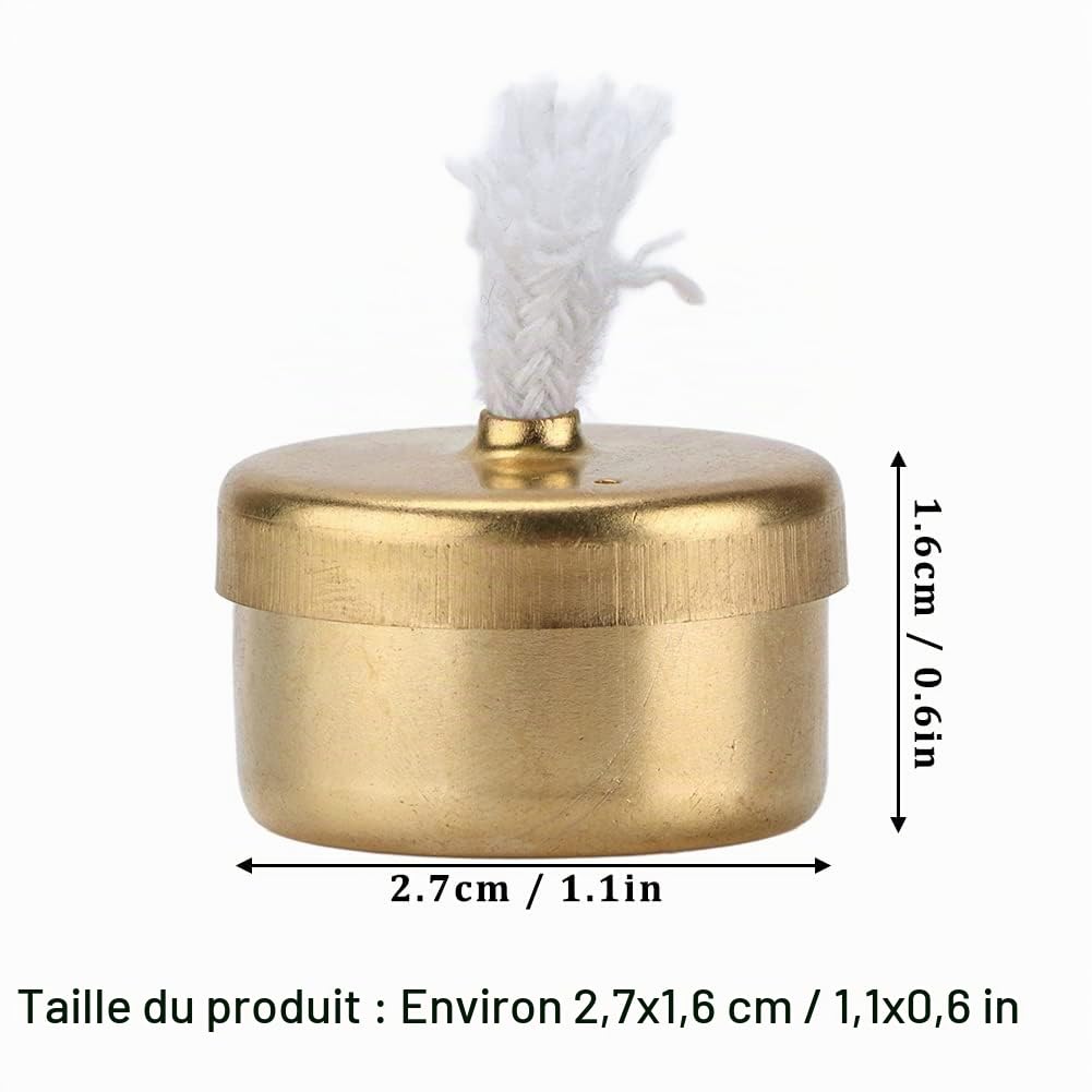 Lampe à Alcool en Cuivre, Bruleur Alcool a Bruler Mini Brûleur Léger pour Equipement Laboratoire de Chauffage 2.7x1.6cm