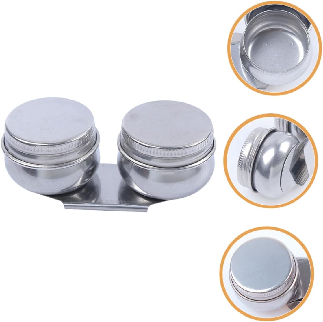 PLAFOPE 2pcs Double Palette Cup Oil Painting Cleaning Jar Portable Palette Cups for Artists