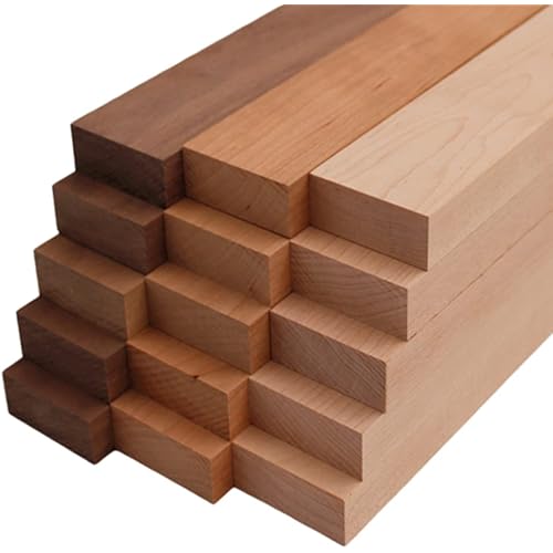 Barrington Hardwoods Domestic Variety Pack 5 Walnut, 5 Maple and 5 Cherry Boards - 3/4" x 2" (15Pcs) (3/4" x 2" x 12")