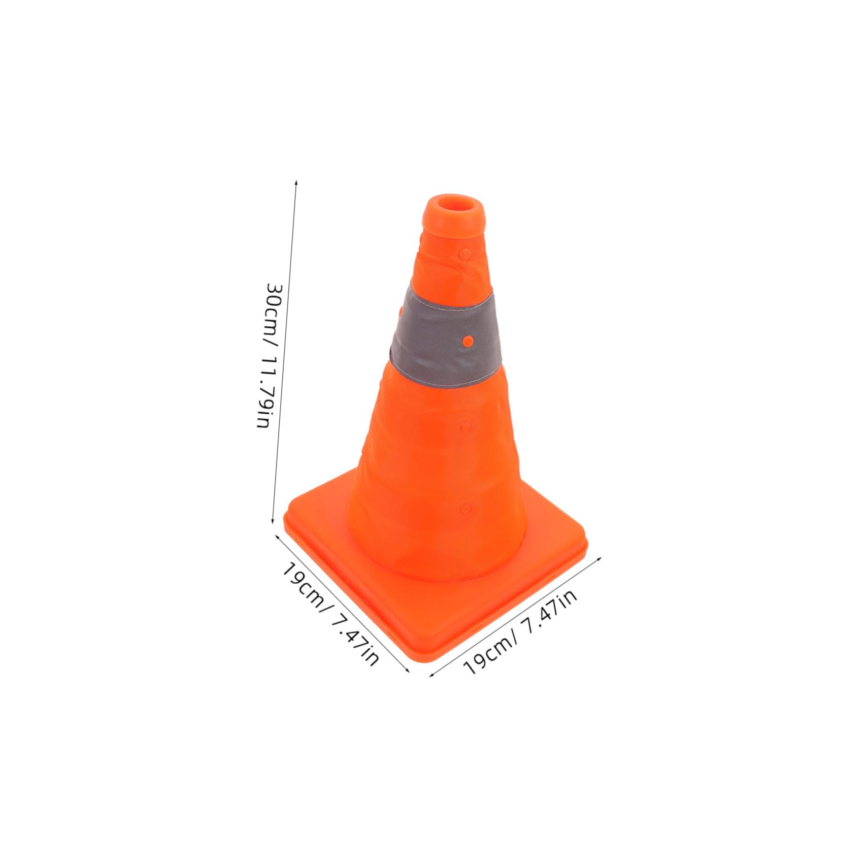 CHILDWEET 2pcs Road Cone Safety Cone Parking Cones Pop-up Orange Cone Orange Cones Traffic Cones Caution Cones Emergency Roadside Barrier Reflective Cones Hazard Cones Plastic
