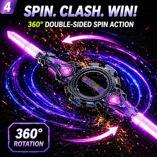 Image of Retractable Rechargeable LED Spark Sword, Double-Edged Spinning Sword, 7-Color Light Blade with Sound FX, Anime-Inspired Double Headed Katana for Roleplay, Telescopic Expandable Light Swords Toy