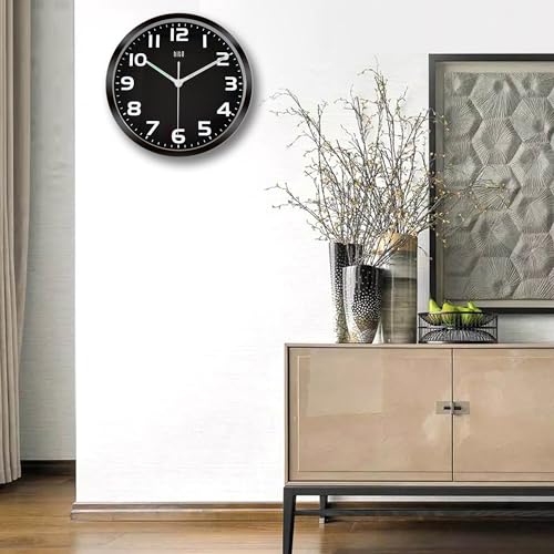 Reloj de pared silencioso HITO 10 pulgadas luz nocturna miniatura 6