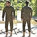 LANBAOSI Men's Tactical Jacket and Pants Military Hunting ACU Uniform 2PC Apparel Suit