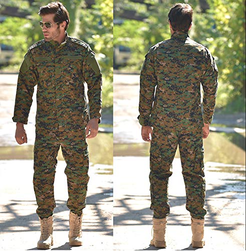 LANBAOSI Men's Tactical Jacket and Pants Military Hunting ACU Uniform 2PC Apparel Suit - Image 6