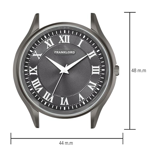 Image of Franklord Super Star Roman Series Analog Watch for Men | Croco Pattern Band Soft Silicone Sport Wristband |Grey Dail Round Shape | Wrist Watch for Mens