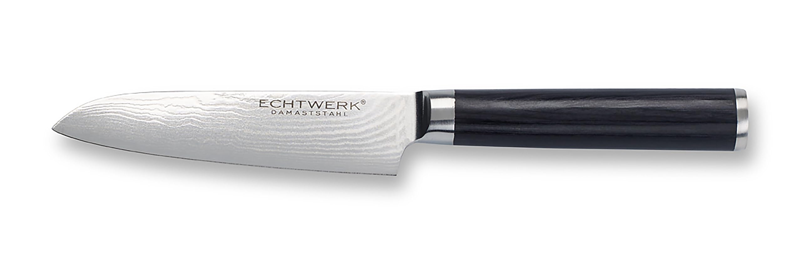ECHTWERK Coltello Damasco, piccolo coltello santoku, coltello tradizionale giapponese, coltello da chef, coltello da cucina, lama affilata per tagli precisi di carne, pesce e verdure