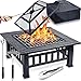 FUNKENFLUG® Feuerschale mit Funkenschutz & Grillrost - für wohlige Wärme & wundervoll gesellige Abende an der Feuerstelle - ideale 3in1 Grill Feuerschalen für den Garten Feuerschale mit Grillrost