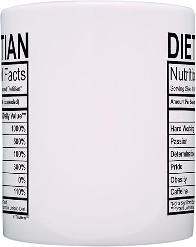 Miniatura 4 de ThisWear Regalos dietistas registrados para mujeres, hechos nutricionales dietistas, ideas de regalos para dietistas, taza de café de cerámica de 11