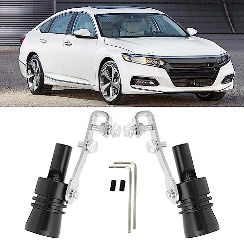 2 Stück Uspuff Pfeife, Auspuff sound booster, Auspuff Turbo Auto Turbo Pfeife Car Turbo Sound Whistle, Auspuff Lauter Machen, Turbo Sound Simulator Pfeife, L, Schwarz