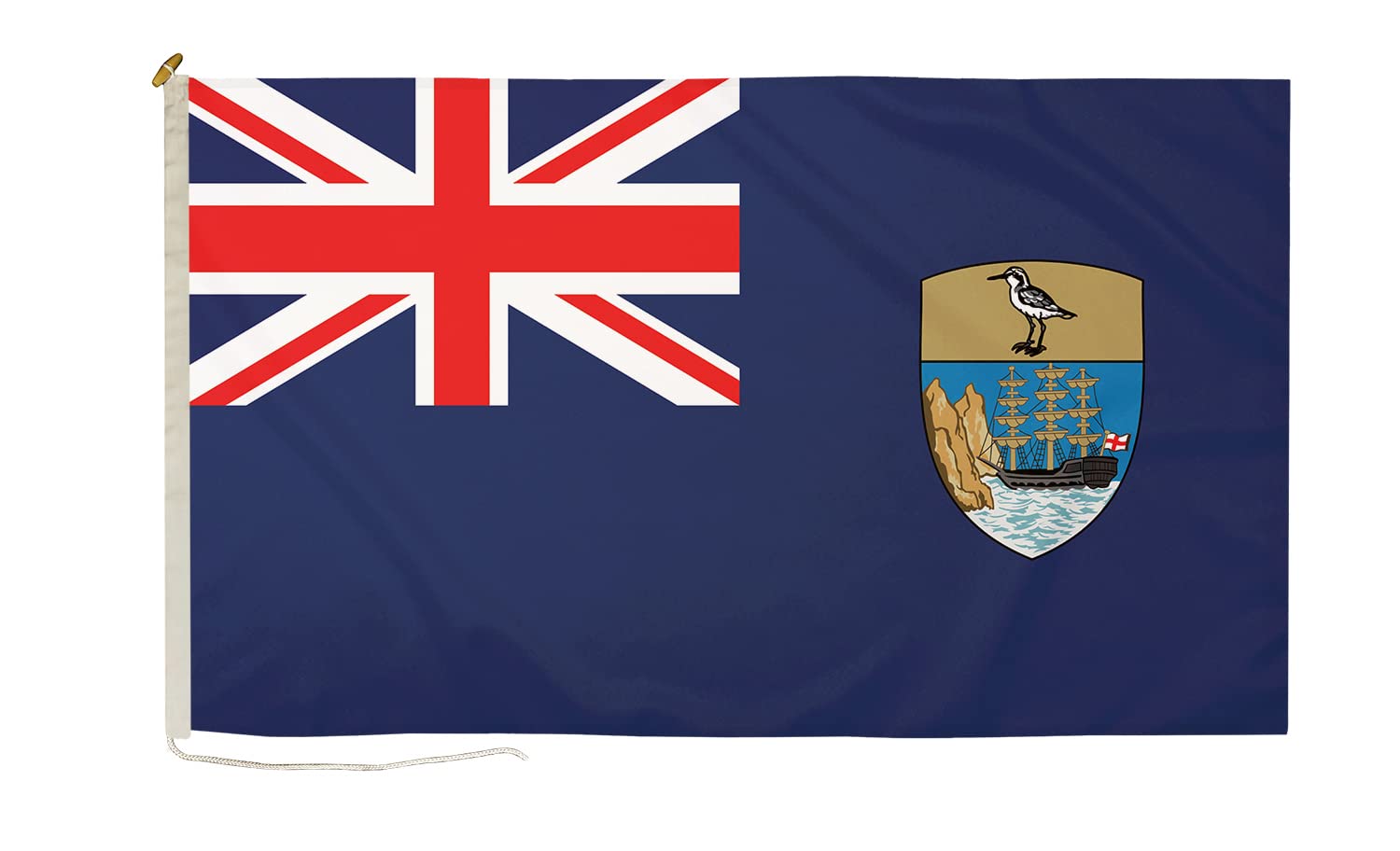 DuraFlag Saint Helena Small Courtesy 20x12" Rope and Toggled Premium Quality 50x30cm Flag โ image 1