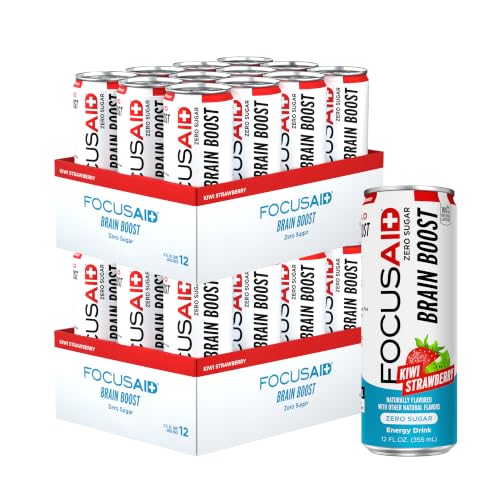 FOCUSAID Nootropic Energy Drink, Zero Sugar, 12 fl oz (24-Pack)