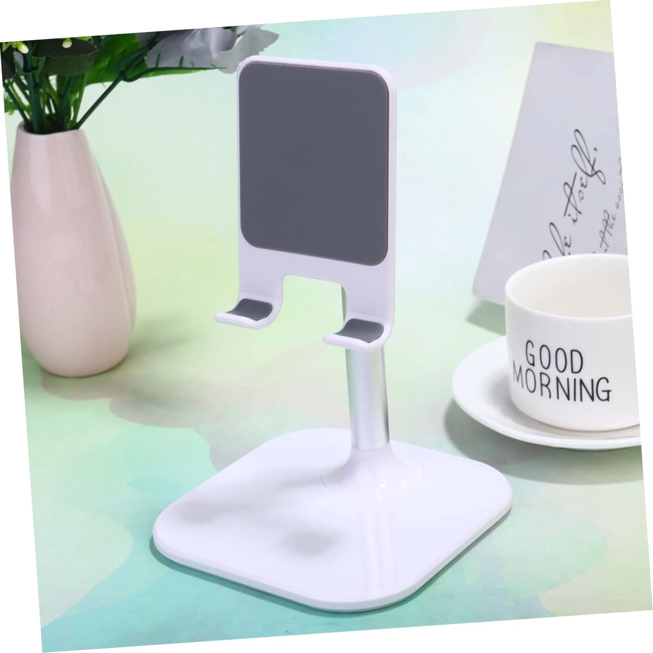Gatuida 2piezas Soporte para Tablet y Móvil Base Telescópica para Escritorio Compatible Smartphones y Tablets Ver Videos Videollamadas Color