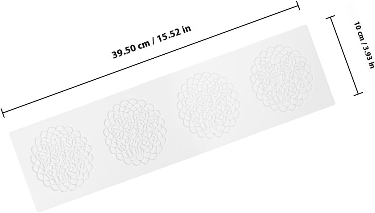 Silicone Fondant Stencil with Delicate Flower Print Design for Baking