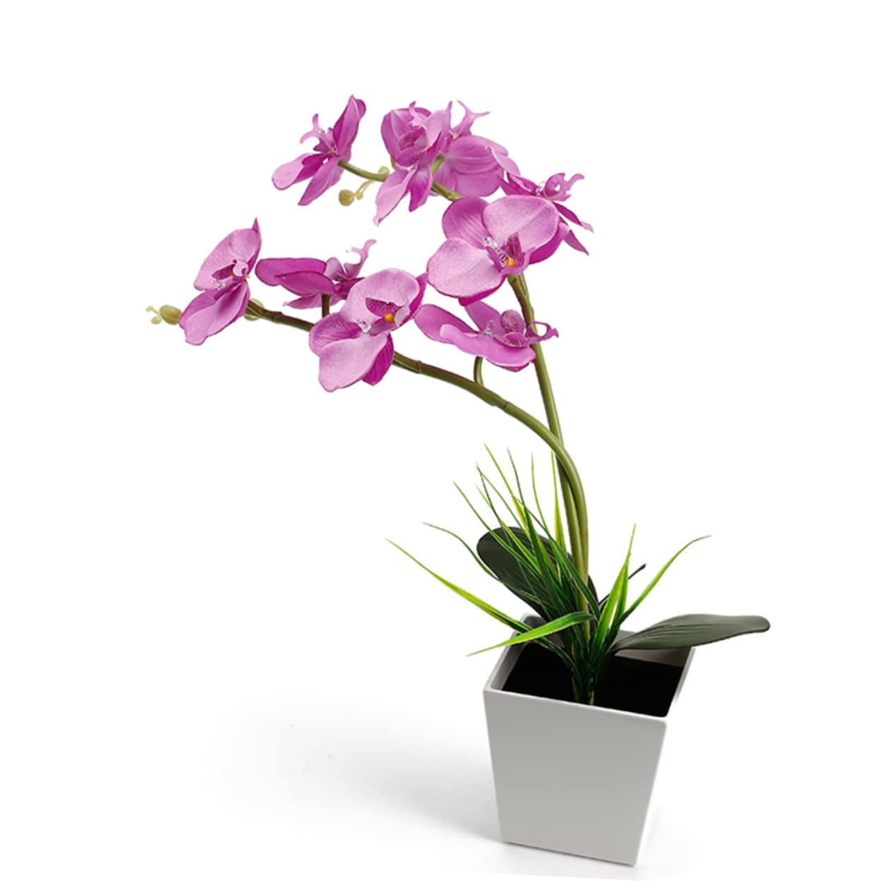 Zerodeko Lámpara LED de Orquídea Púrpura Flores Artificiales