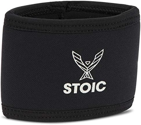 Stoic 7MM Compression Sleeve Cuff (Heavy Neoprene Construction) For arm, elbow, lower leg compression and warmth while weight lifting, powerlifting, bench pressing (8 Inch, Black)
