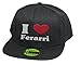 Produktbild simpleandsweet I Love Ferarri, Snapback Cap, 5 Panel/Pureblack