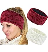 1 Pieza Set De Diadema De Invierno Para Mujer, De Punto Suave
