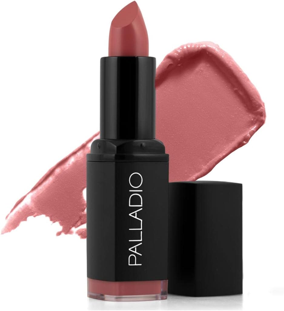 Palladio Herbal Matte Lipstick, Creamy and Full Coverage Long Lasting Matte Lipstick, Lady Rose