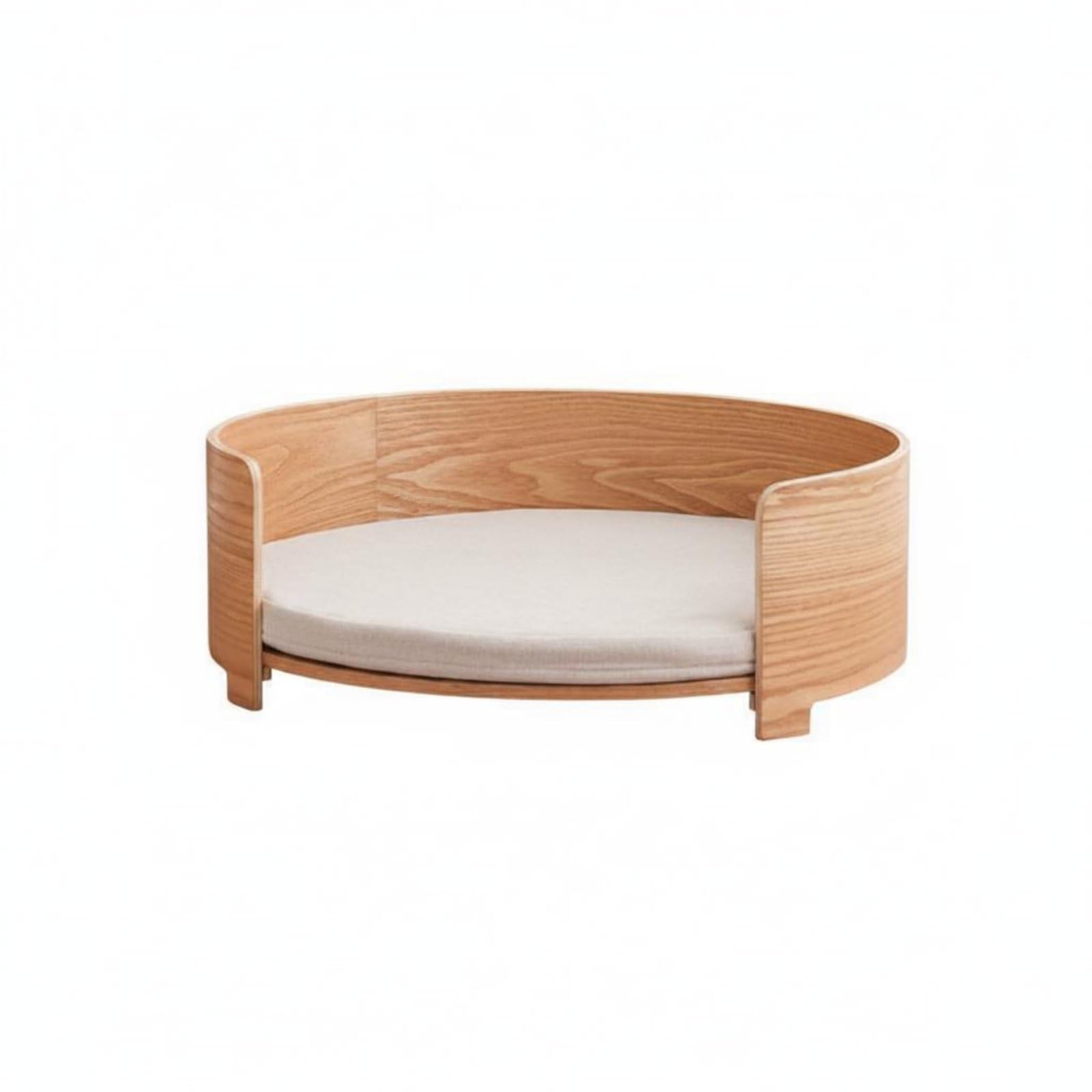 Lit pour chat en bois naturel et tissu doux avec housse amovible Grand modèle Industrial Shelter