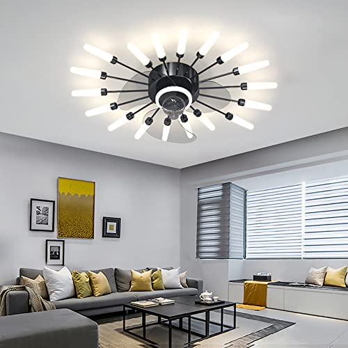 Ventilateur de plafond reversible avec lampe LED telecommandee or 100cm