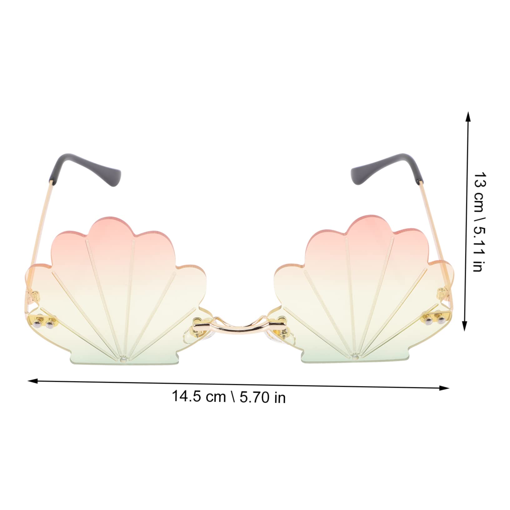 BESPORTBLE Fun Sunglasses Rimless Eyeglasses for Girls Women Metal and Pc Material