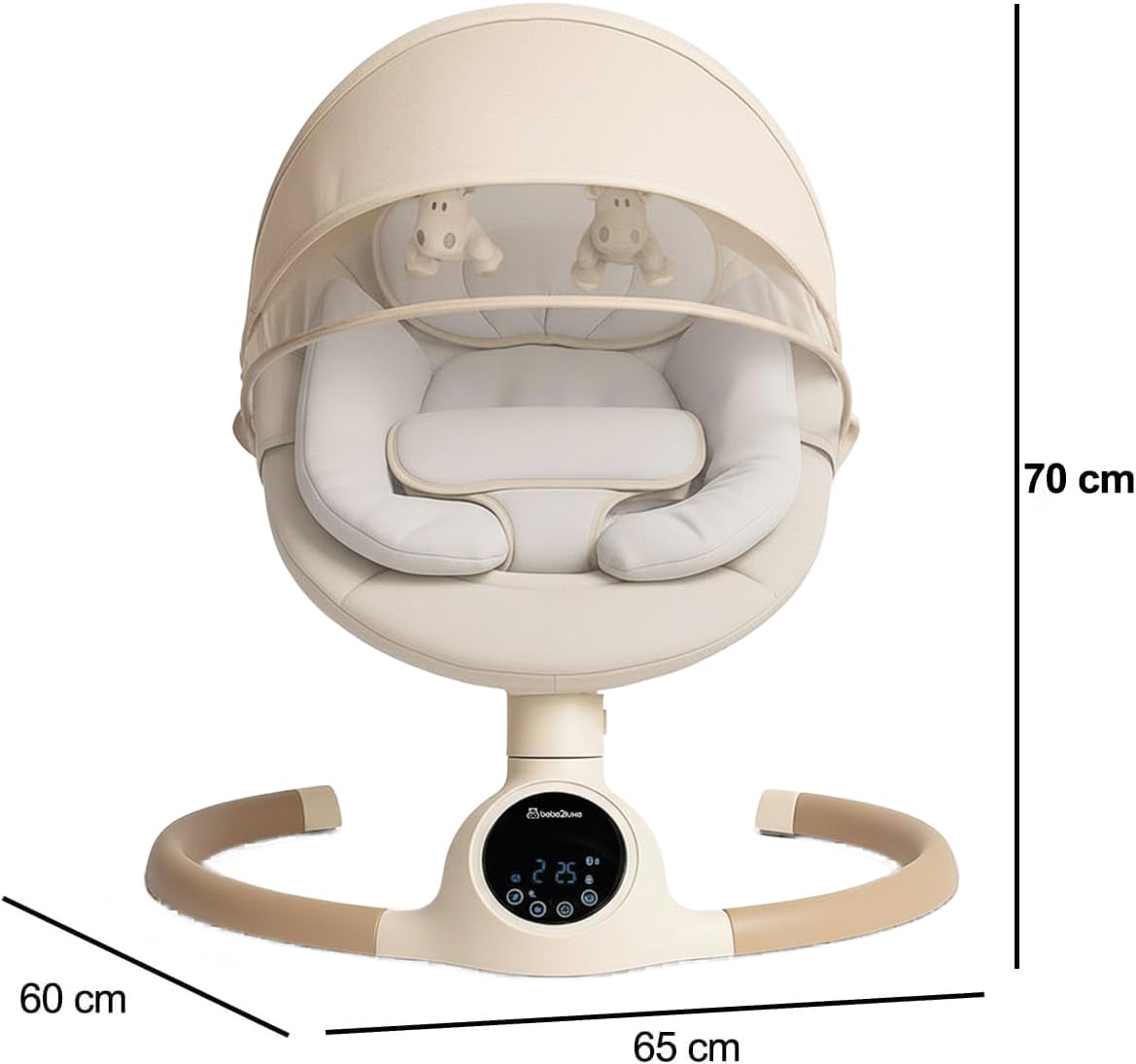 BEBE2LUXE Alpha : Balancelle bebe/Transat bebe électrique (Beige)