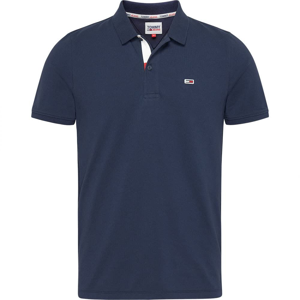 Tommy Jeans Men's Tjm Slim Placket Polo Dm0dm15370 S/S Polos, Twilight Navy, XS