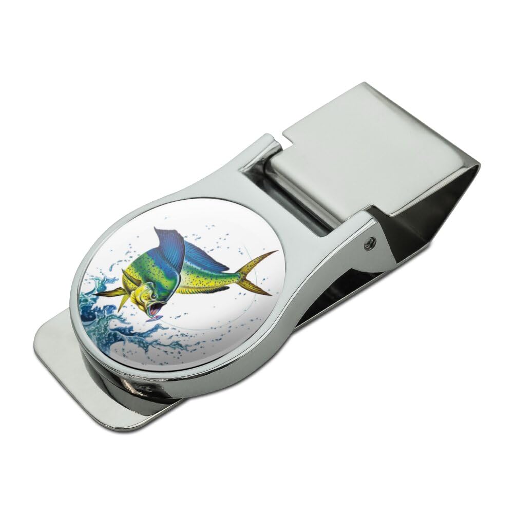 GRAPHICS & MORE Dorado Mahi-Mahi Fishing 6 Satin Chrome Plated Metal Money Clip