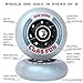 CLAS FOX Inline Skate Replacement Wheels With Wheels Bag 72mm/76mm with Bearings ABEC-9 and Floating Spacers for Blades Roller Hockey Skates, 85A Indoor & Outdoor (8-Pack) (76MM)