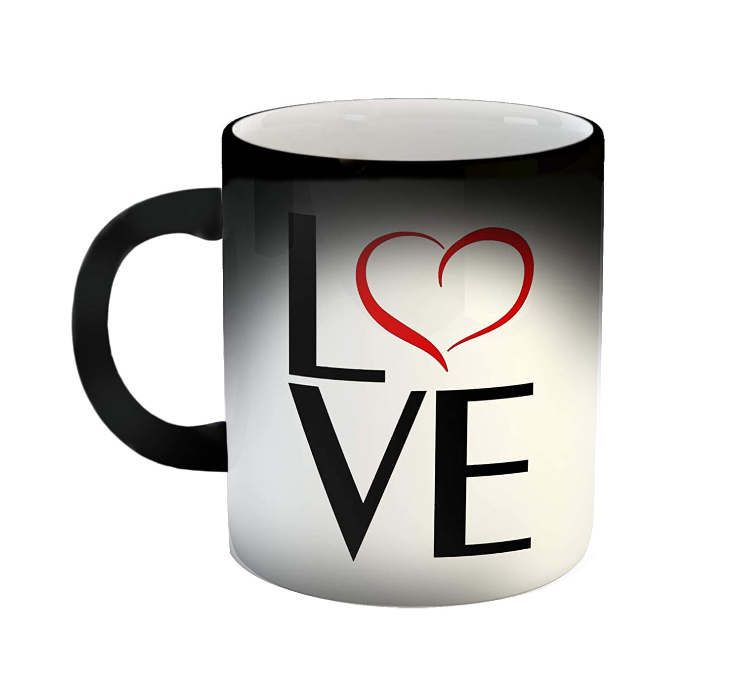CRAFT MANIACS Color Changing Magic Ceramic Tea/Coffee Mug Ideal Gift for Friends/Lovers/Soulmates (Love Magic Mug)