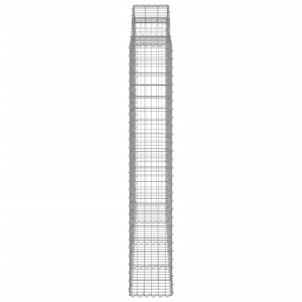 Générique Gabionenkörbe, 2 Stück, 200 x 30 x 180/200 cm, Eisen, verzinkt