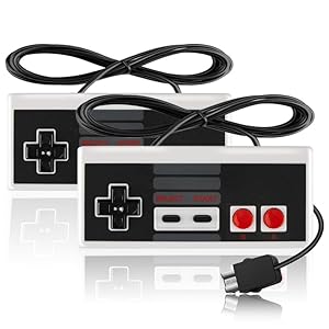 XiBYer NES Classic Controller Compatible With Nintendo Nes Mini Classic Edition Console,Unleash the Magic of Retro Gaming with Precision Controls and Nostalgic Design(2*White)