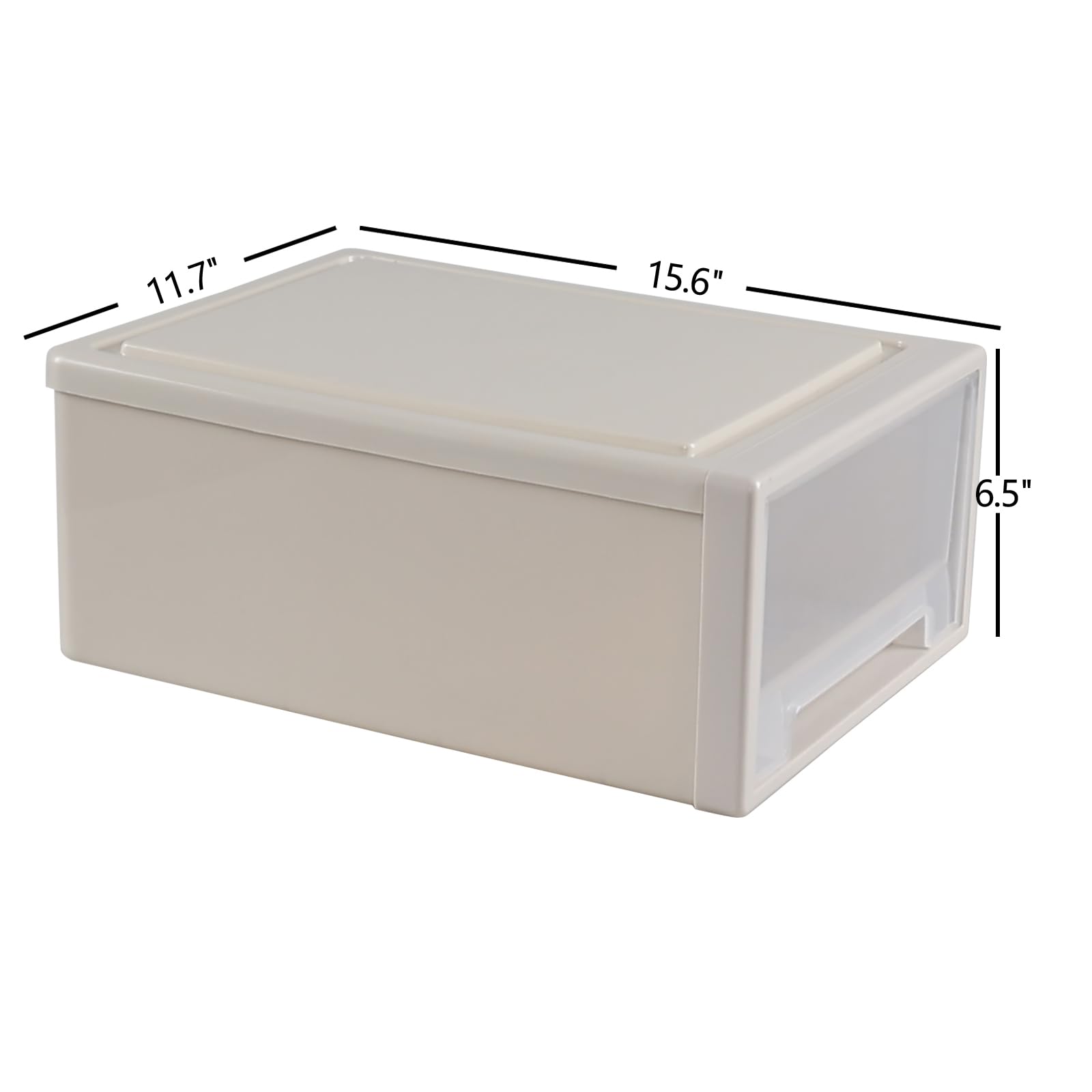Joyeen 18 Quarts Plastic Stackable Chest Storage Drawer Bins, Storage Organizer Drawer, 1 Pack