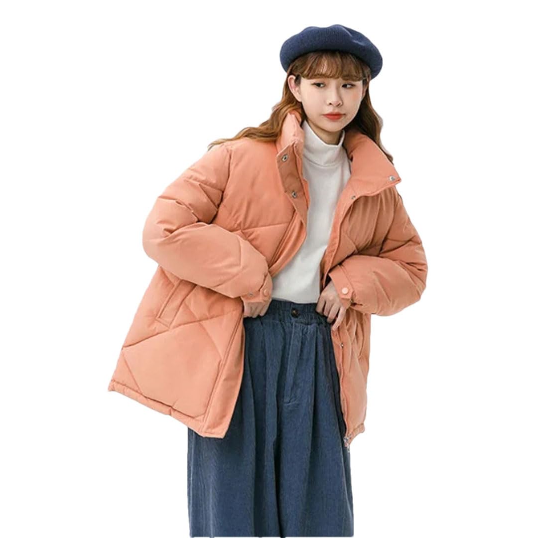 Płaszcz damski przycięte krótkie grube wyściełane pikowane kurtki koreańskie eleganckie ubrania pomarańczowy pnnrk M, Pomarańczowy pnnrk, M
