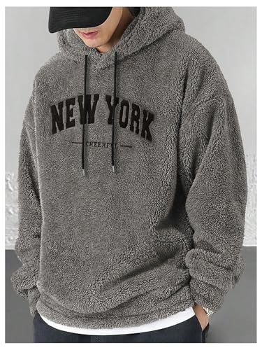 SOLY HUX Men's Graphic Hoodies Fuzzy Sherpa Fleece Pullover Sweatshirts Long Sleeve Winter Fall Outwear3
