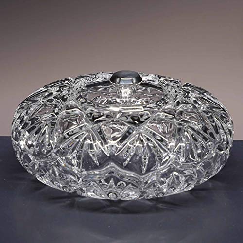 la galaica | Bombonera de Cristal - para Caramelos o Dulces - Colección 3555 - pomo en Plata de Ley 925-16,5x16,5x8 cm. Decoracion