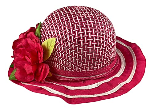 Girls Tea Party Dress Up Hat with Faux Pearl Necklace Boa and White Gloves4