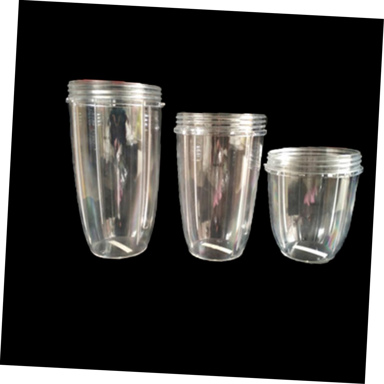 COLLBATH 2 Pcs Tall Plastic Shaker Cup Replacement Containers for Pro Easy to Clean Dishwasher Safe for Juices Nutrient Drinks