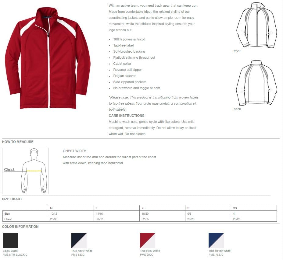 INK STITCH Unisex Kids Youth Yst90 Custom Personalized Embroidery Logo Texts Tricot Track Jackets4