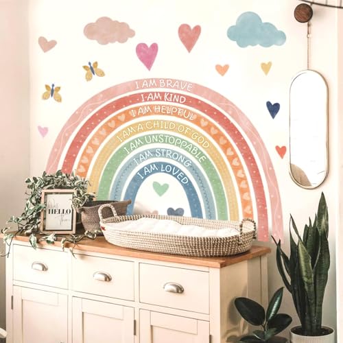 Vinilo Decorativo Arcoíris Boho con Frases Inspiradoras 20.6x34" miniatura 6