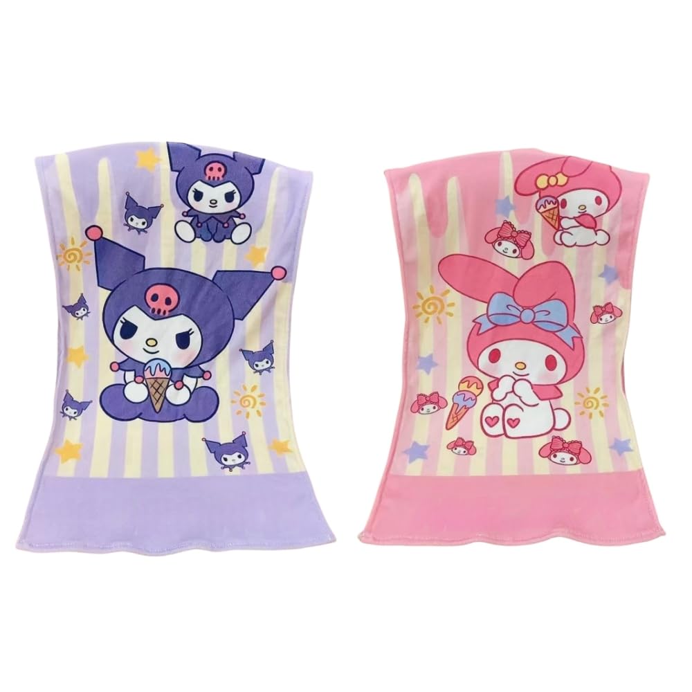 OMEIU Store 2PCS Children's Facial Towel, Kids Washcloth Towels, Cotton Kids Face Towels, Cute Kitty dog Hand Towel Set